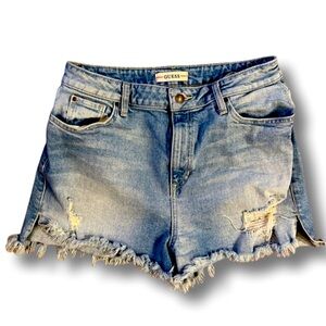 Guess Distressed Denim Festival Shorts Size 30
